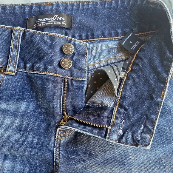 LONDONJEAN Dark Blue Stretch Bootcut Jeans - Picture 4 of 11